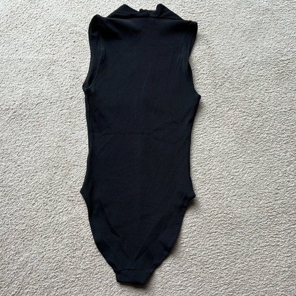 H&M TREND Black STRETCH BANDAGE BODYSUIT TOP  Tank Top Blouse Tee Sleeveless 4 - Picture 6 of 9